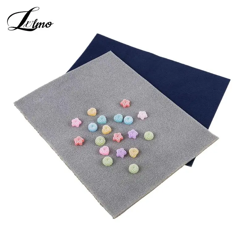 

1pcs Blue Gray Bead Mats Jewelry Beading Tools Non-slip Flocking Sponge Polyester Mesh Mat For DIY 30x23cmx0.32cm