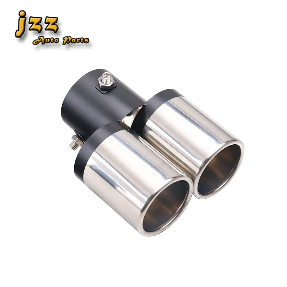 Двойной наконечник выхлопной трубы 2 5 дюйма ID входной вход скрученный край из