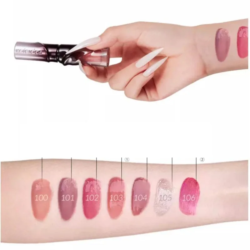 Фото Блеск для губ Kaleidos Nude Mirror Shimmer, масло для губ с эффектом увеличения объема, увлажняющая помада, оттеночный бальзам для губ, прозрачный блеск для макияжа №4