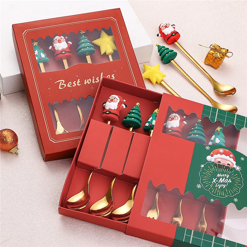 

Coffee Spoon Christmas Doll Spoon, Festival Style, New Year Gift, 2022 Party Favors, 1Pc Lot