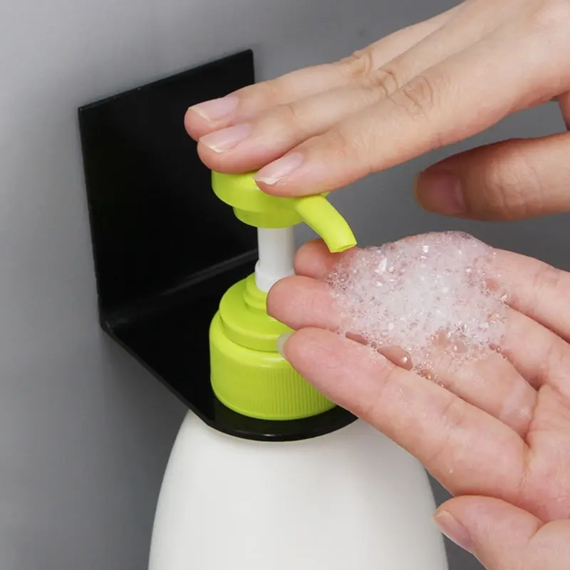 

Подставка для бутылок из нержавеющей стали, крючок без следов, без отверстий, металлический крючок без следов, настенный держатель для бутылок с мылом