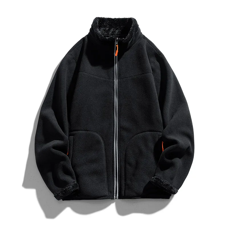 KKSKY Men's/women's Jacket Clothing Winter Double-sided Cashmere Fleece Zipper Male Coat Warm Thick Polyester Man Jackets L-5XL