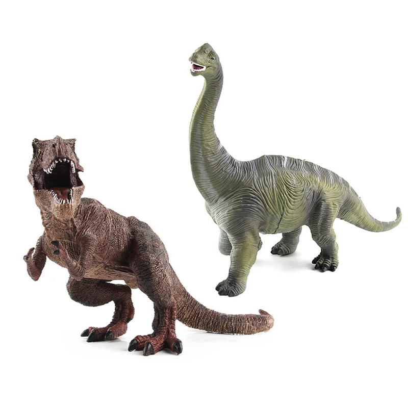 

2Pcs Big Size Jurassic Wild Life Brachiosaurus Dinosaur Toy Plastic Play Toys World Park Dinosaur Model Action Figures Kids Boy