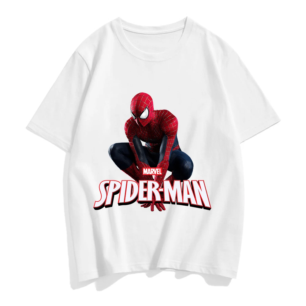 

Marvel Spider-Man Coat Women's Short Sleeve T-Shirt Casual Loose Men's and Women's Tops Couple Wear