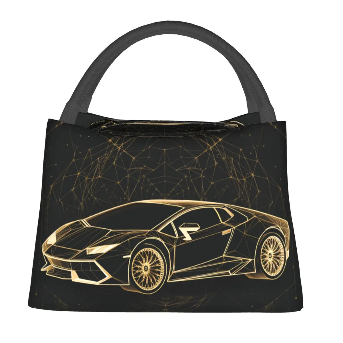

Noble Sports Car Lunch Bag Astro Geometry Minimalist Art Aesthetic Lunch Box For Child Cooler Bag Waterproof Graphic Lunch Bags