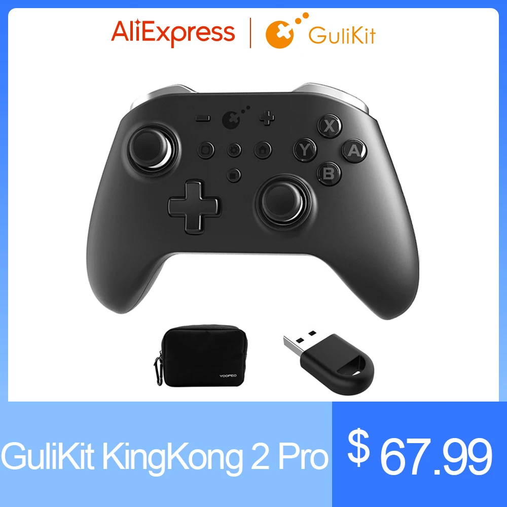 

GuliKit KingKong 2 Pro Controller NS09 Bluetooth Gamepad for Nintendo Switch Windows Android macOS iOS PC02 Adapter for Windows