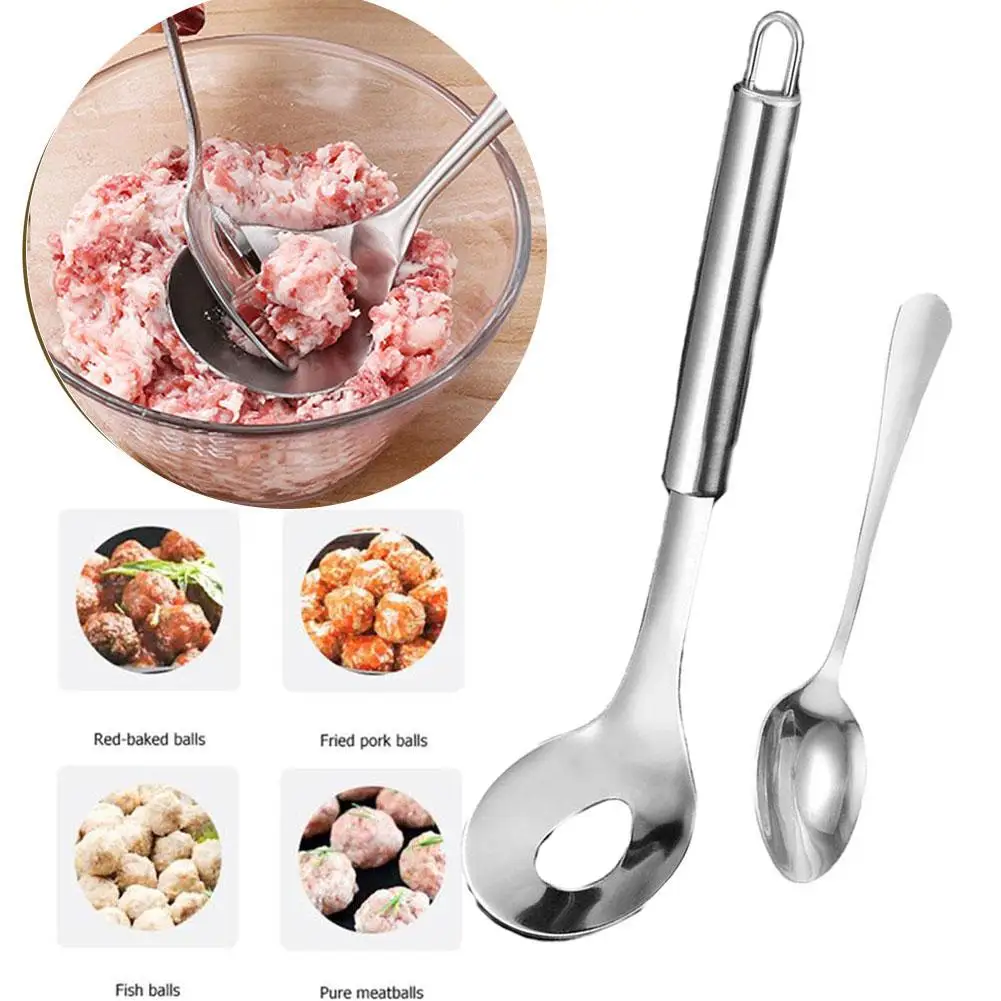 

Creative Meatball Maker Spoon Stainless Steel Non-Stick Maker Tools Accessories Gadgets Kitchen Cooking Household Meatball O3S7
