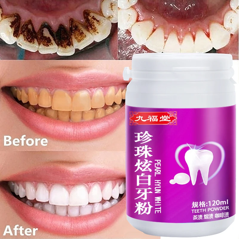 

50ml Tooth Whitening Powder Remove Yellow Smoke Coffee Stains Brighten Tea Stain Fresh Breath Oral Hygiene Dental Care