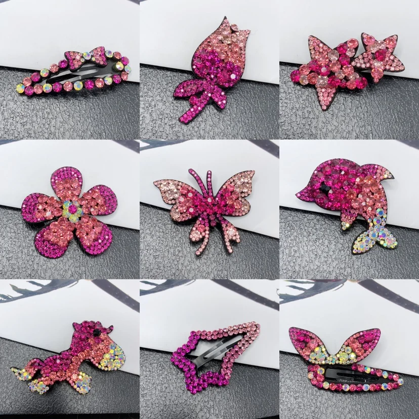 [Розовая заколка для волос] Заколка в виде утконоса перерыва волос Боковой зажим