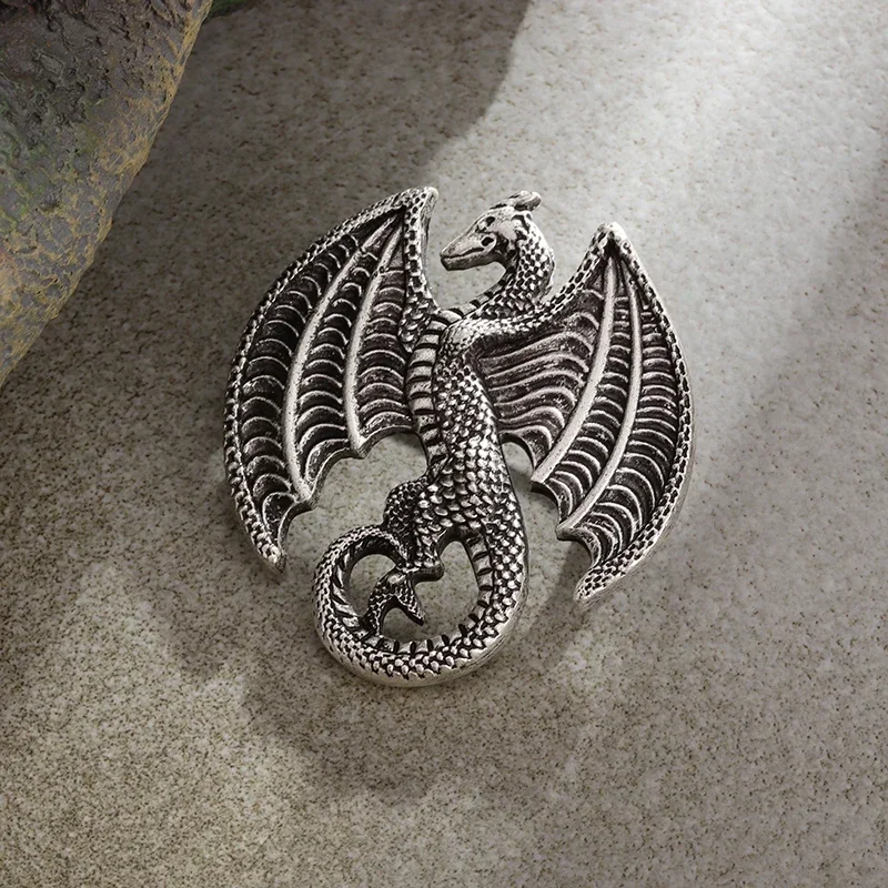 Брошь в стиле ретро панк птеродактил Мужская булавка для одежды хип-хоп