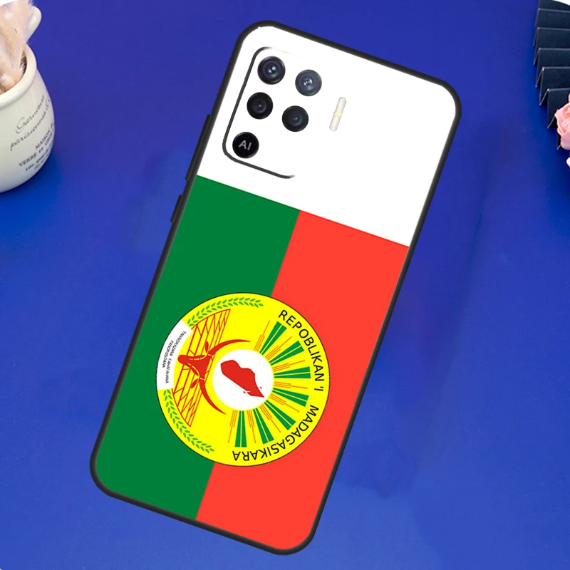 Madagascar Flag Case For OPPO A17 A57 A77 A78 A15 A16 A52 A72 A76 A96 A74 A94 A5 A9 A31 A93 A54S A53S A57S |