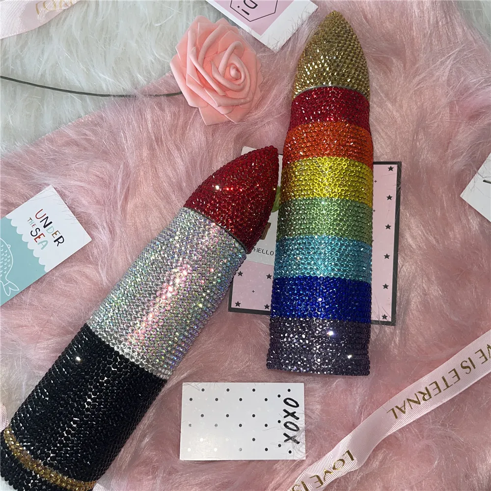 Шикарная кружка в форме губной помады объемом 17 унций из нержавеющей стали с