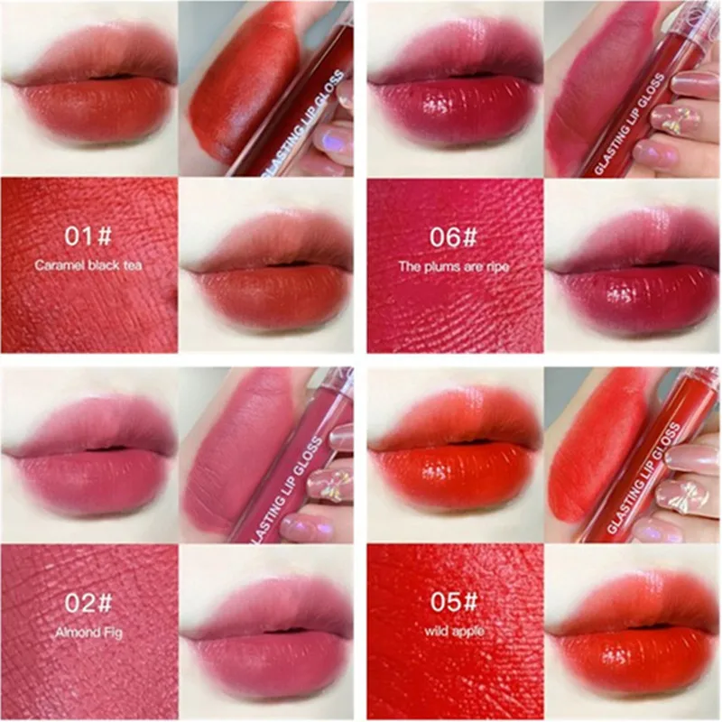 

Glitter Gloss Lipstick Lasting Moisturizing Nourishing Lip Gloss Reduce Lips Lines Plumping Lip Oil Wholesale Clear Lipglosses