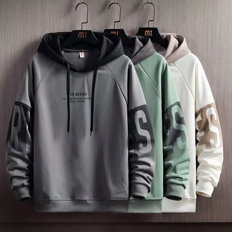 

Spring Autumn Men's Hoodies Kpop Fashion Harajuku Letter Print Hoodies Sweatshirts Men Streetwear Trend Men Clothing Hoodies Men