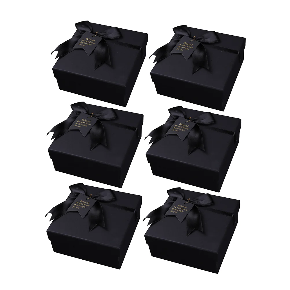 

6 Pcs Luxury Bowknot Gift Box Creative Bowknot Wrapping Gift Box Dlicate Paper Gift Box Chic Gift Package Box for Wedding