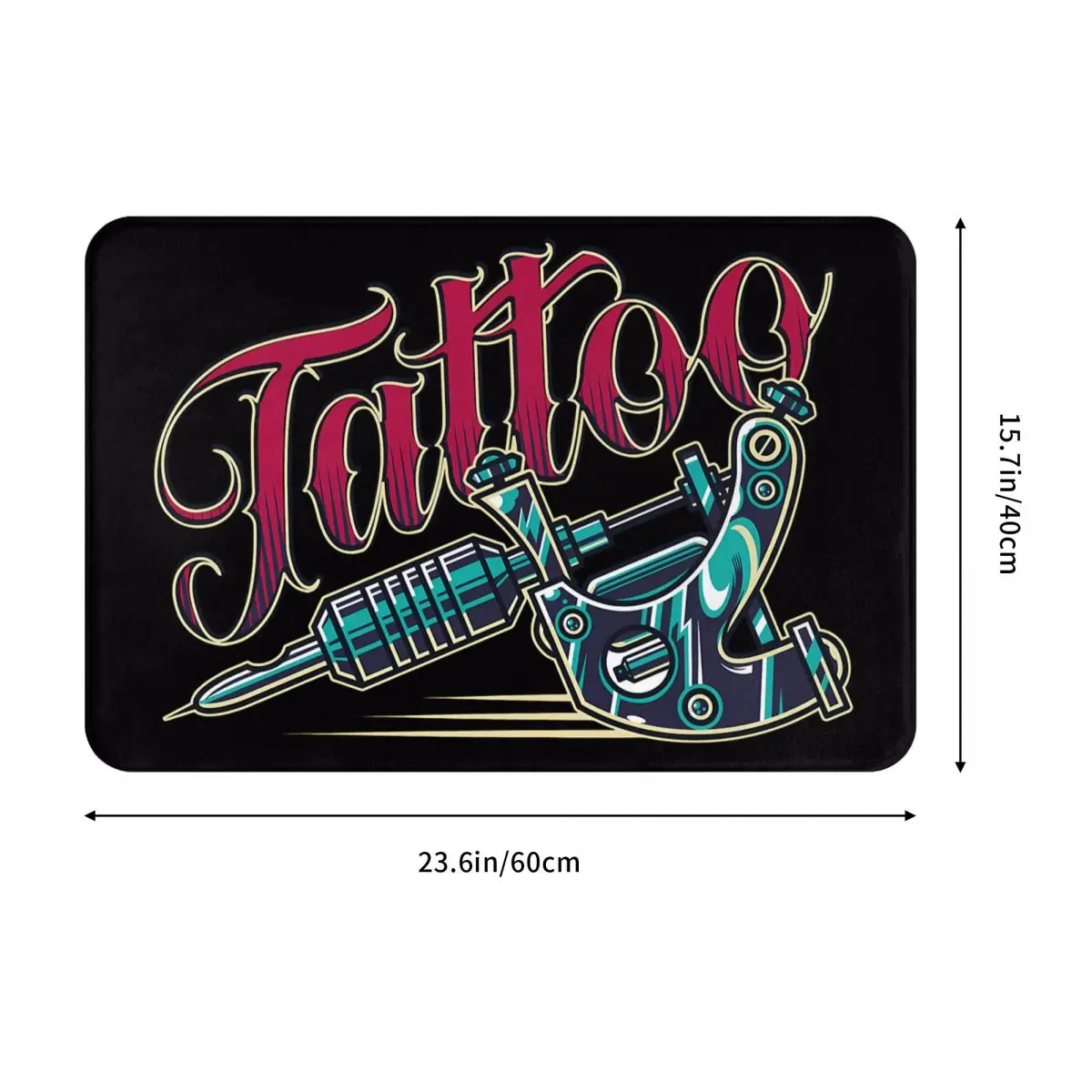 Тату-машина 40x60 см Ковер Полиэстеровые напольные коврики Модные
