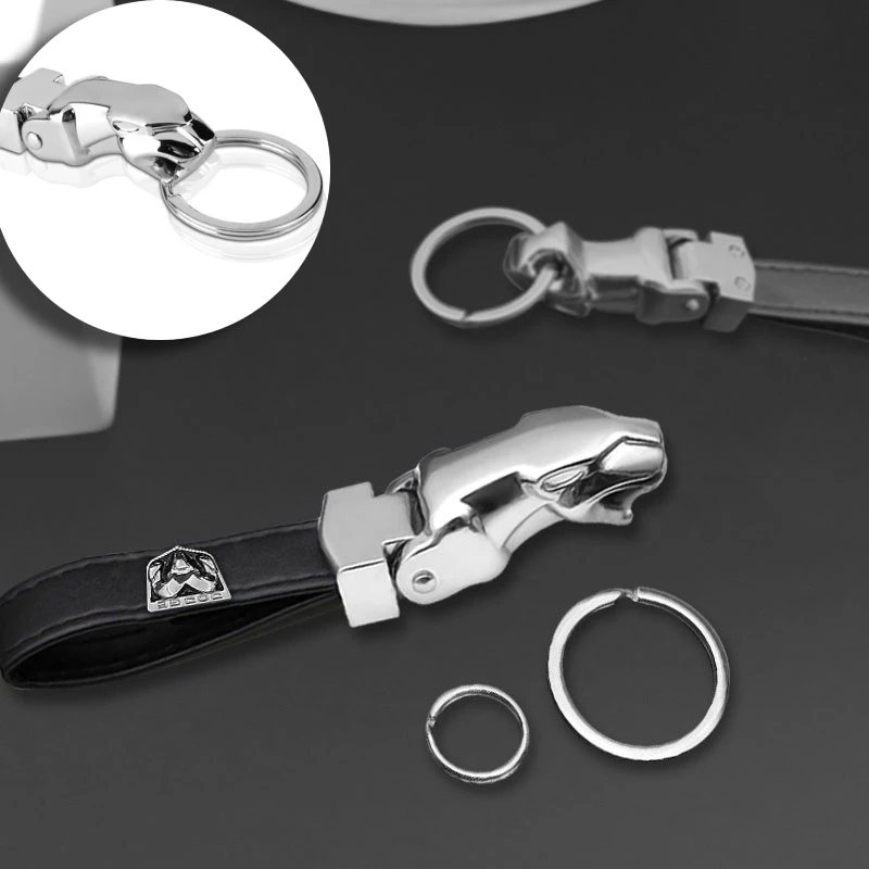 

Creative Waist Pendant Accessories Car badge keychain leather chain For Dodge Caliber Journey ram durango Charger SRT