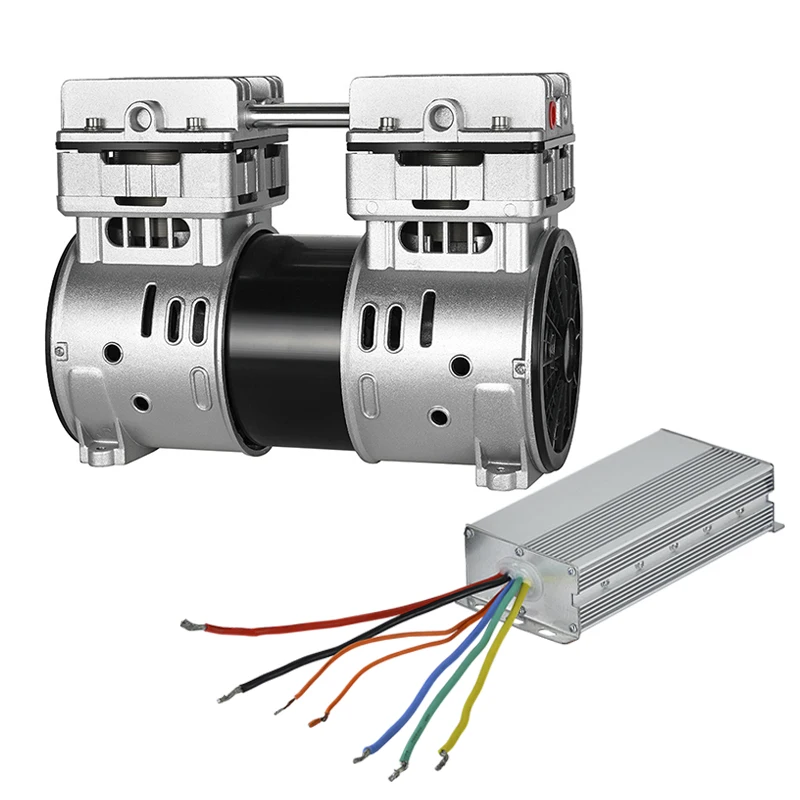 

Small solar air compressor 12v Oil free and brushless piston compressor 800w Double cylinder compressor pump