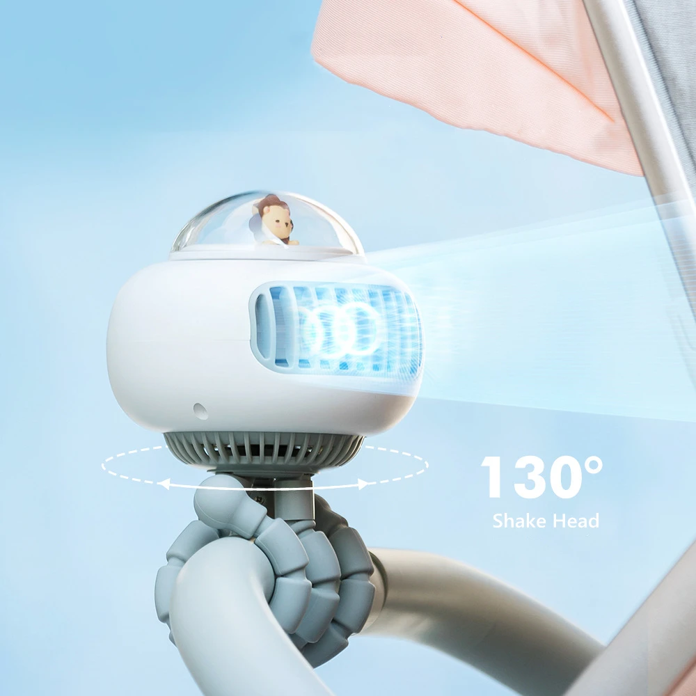 

Мини-кондиционер для коляски, 3600 мАч, 130 °, 4 режима