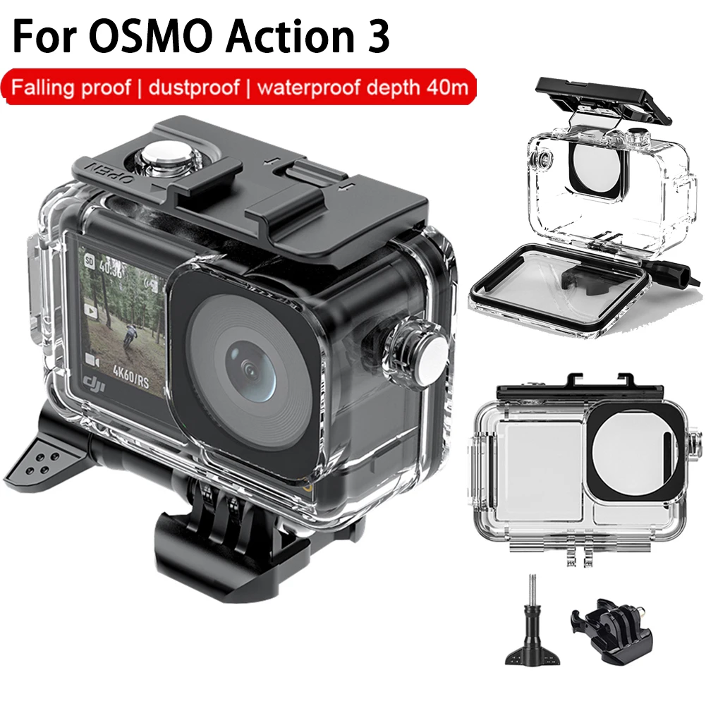 

Подводный водонепроницаемый чехол для DJI Osmo Action 3 Camera 40M Дайвинг защитный корпус для Osmo аксессуары для спортивной камеры