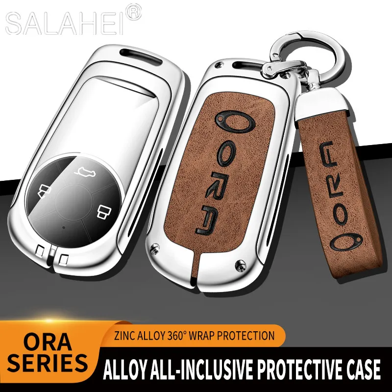 

Zinc Alloy Car Smart Remote Key Fob Case Cover Protection Shell Bag For GMW ORA HAVAL H6 M6 R2 Good Cat Keychain Accessories