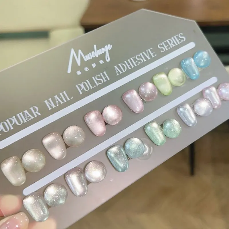 MUSELUOGE 12color Crystal Jelly Cat Eye Гель-лак для ногтей Ice Through Полуперманентный замачиваемый