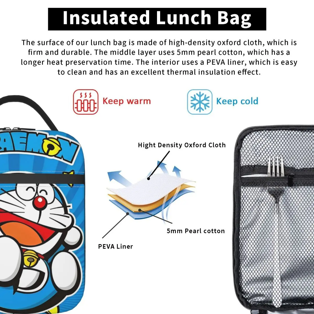 D-Doraemons аниме изолированная сумка для ланча Термосумка многоразовая Контейнер