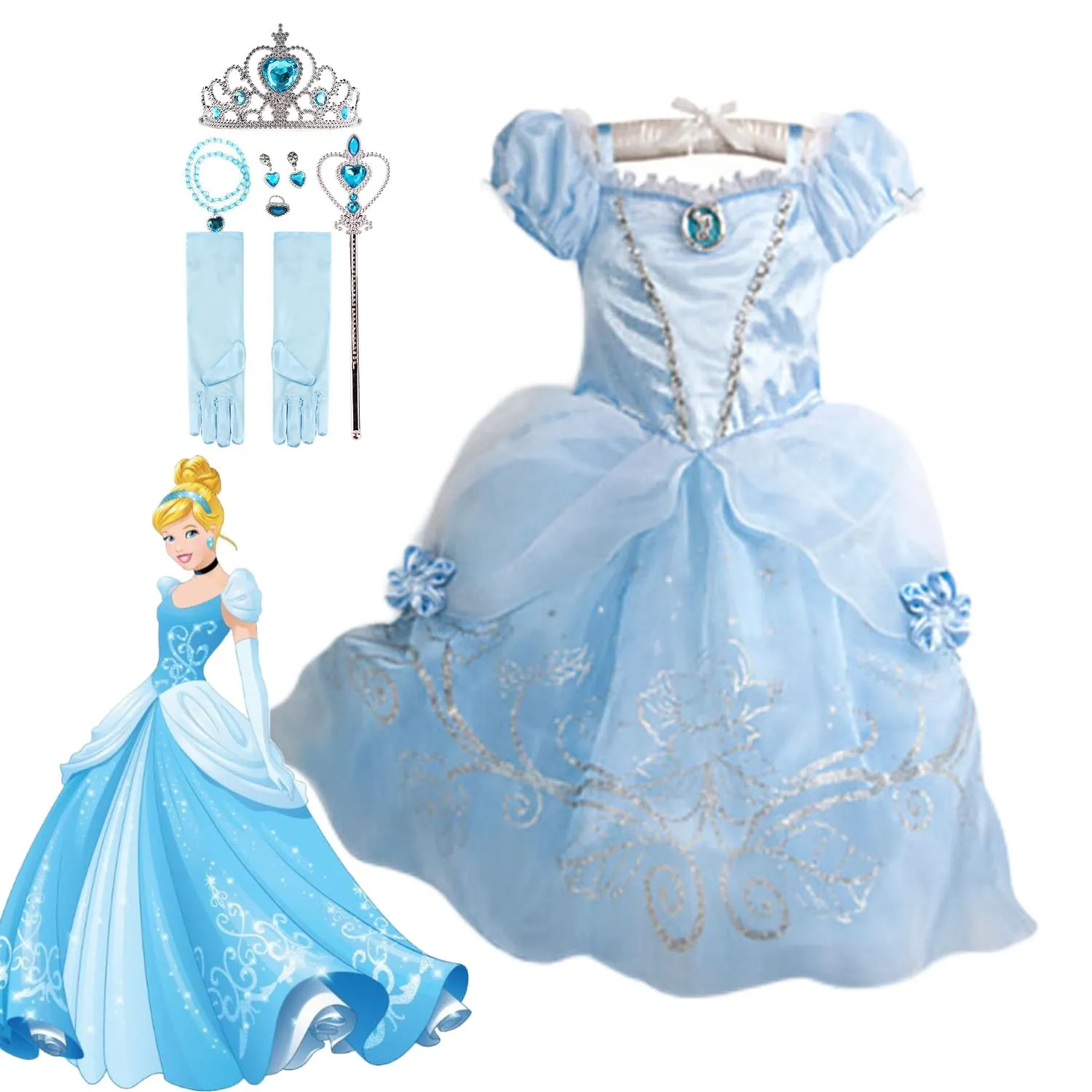 

Детское платье Золушки, на возраст 2-8 лет