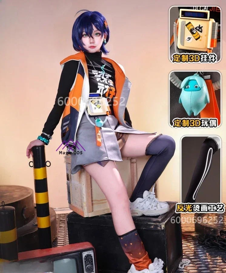 Костюм для косплея Zenless Zone Zero Belle мужчин и женщин униформа на Хэллоуин парик