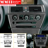 car center console ac cd radio panel carbon fiber cover stickers for bmw 6 series e63 e64 2004 2010 central air vent trim decal