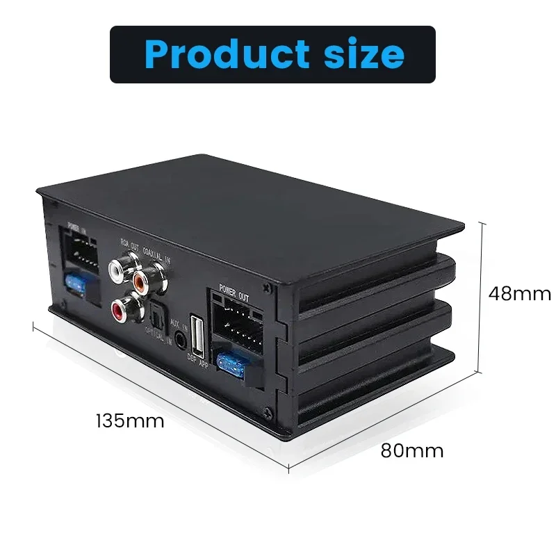 Автомобильный усилитель DSP для радио стерео сабвуфер 4*50 Вт TDA7851 с оптоволоконным
