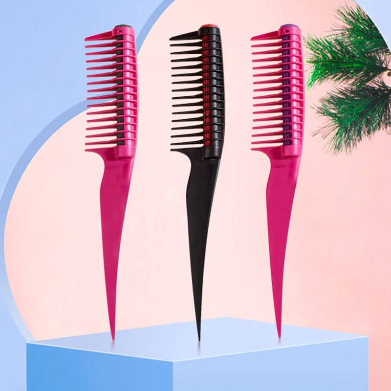 

Professional Wide Tooth Hair Comb Removable Rolling Core Brush Dye Salon Coloring Tool Barber Comb DIY Hair Styling Accessory 1X