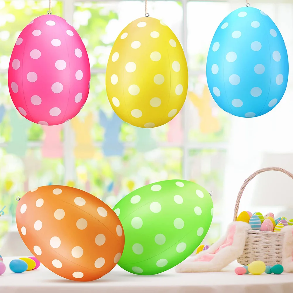 

1 Pack Easter Inflatables Eggs Outdoor Ornaments Indoor Easter Egg Inflatable Blow Up For Home Decoration