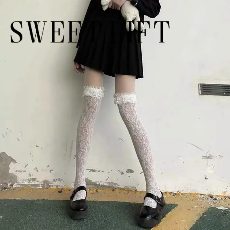 

Сексуальные Уникальные дизайнерские модные массивные носки выше колена кавайные Модные ажурные Изящные Повседневные носки в японском стиле Лолита
