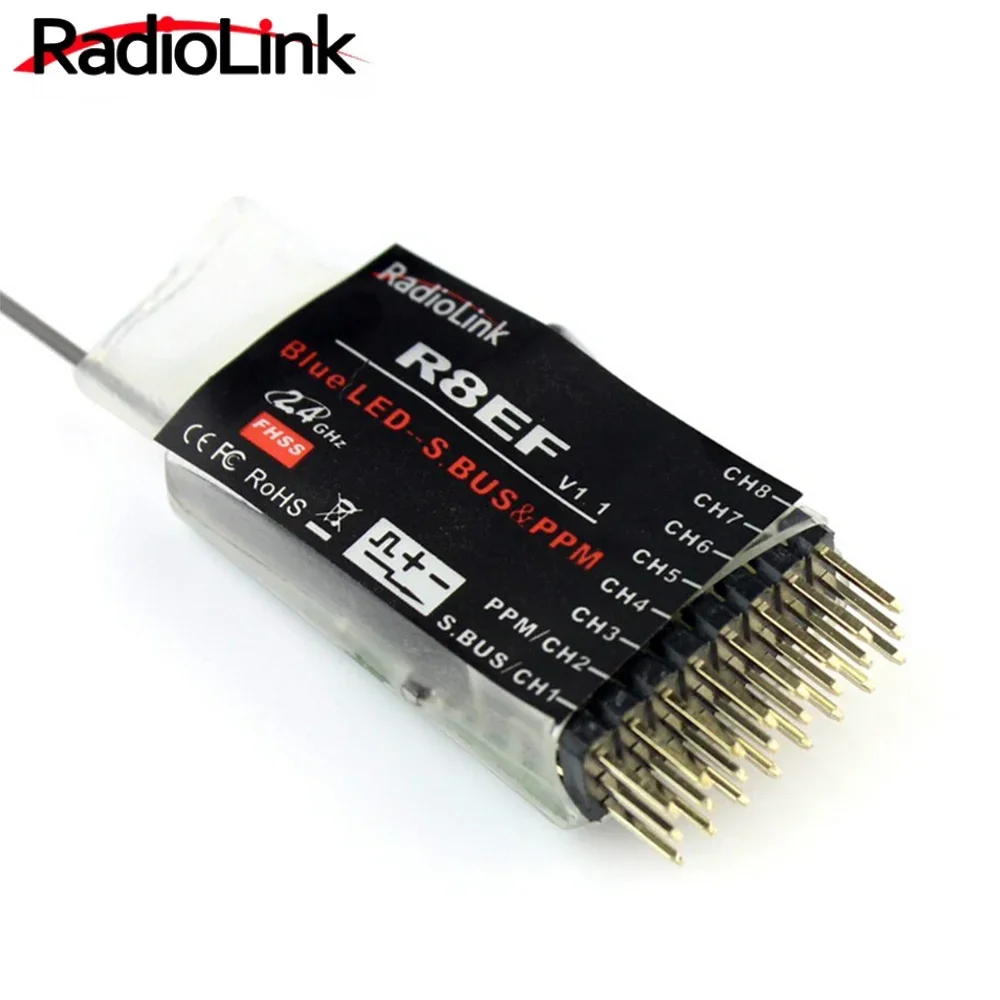 Radiolink R8EF 2 4 ГГц 8-канальный радиоуправляемый приемник с поддержкой сигнала S-Bus/PPM/PWM