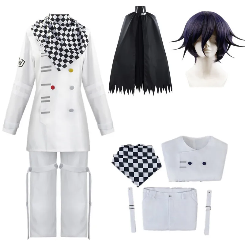

Anime Danganronpa V3 Kokichi Oma Cospaly Uniforms Scarf Cloak Set Cosplay Costume Clothes Halloween Carnival Costume New