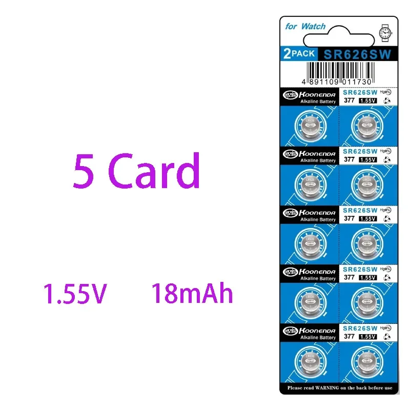 Батарейка для часов AG4 377A 377 LR626 SR626SW SR66 LR66