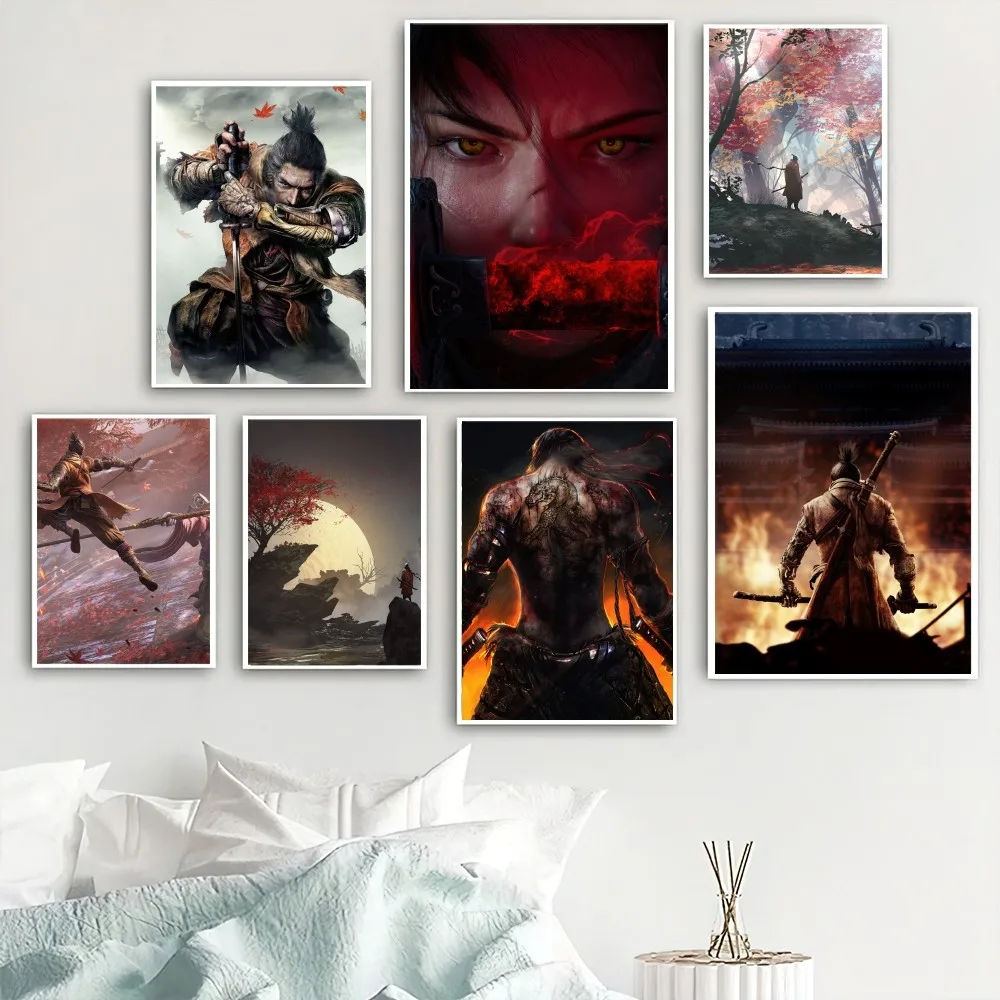 Game Sekiro Shadows Die Twice Poster Home Room Decor Livingroom Bedroom Aesthetic Art Wall Painting Stickers
