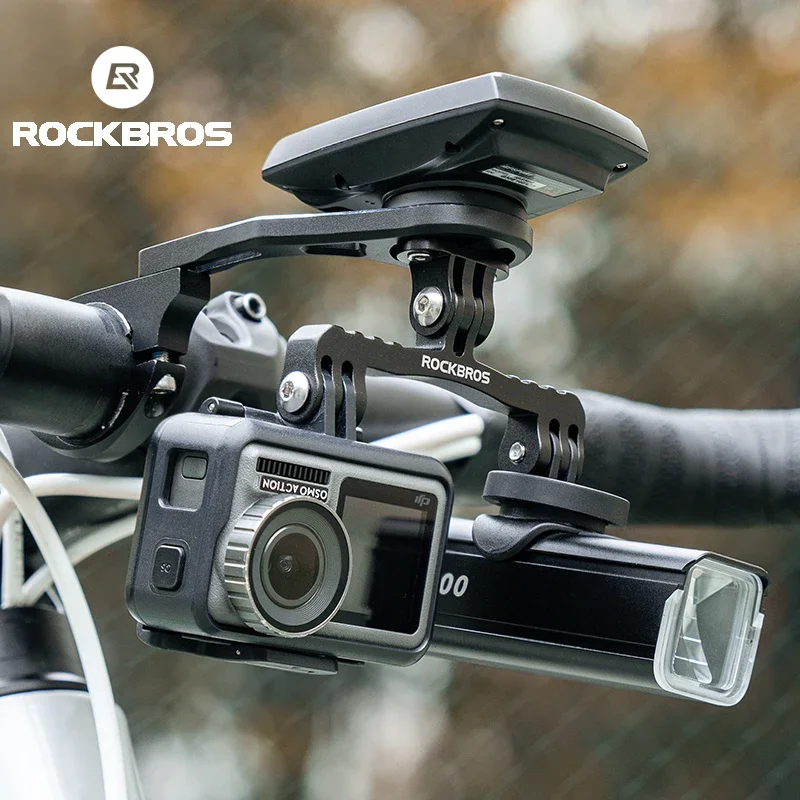 Фото ROCKBROS велосипедный светильник, кронштейн, GPS, поддержка велосипеда, держатель Gopro для компьютеров Bryton IGS Garmin, держатель для велосипеда, аксессуары №3