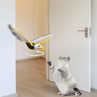 simulation parrot interactive cat toys electric hanging eagle flying bird cat teasering play kitten dog toys for pet