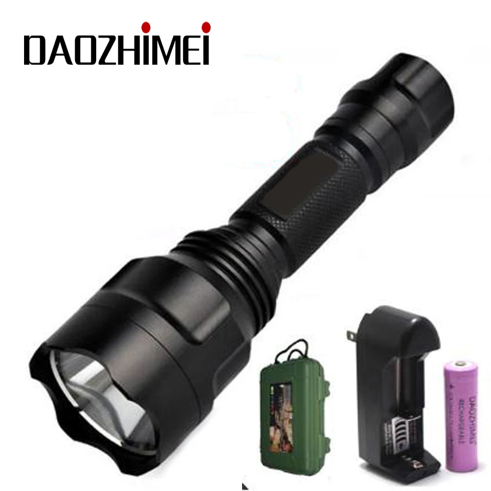 

C8 Flashlight XML-T6 LED Tactical Flashlight 2000 lumen Waterproof 5 Mode Hunting Lantern self defense camping light 18650 Torch