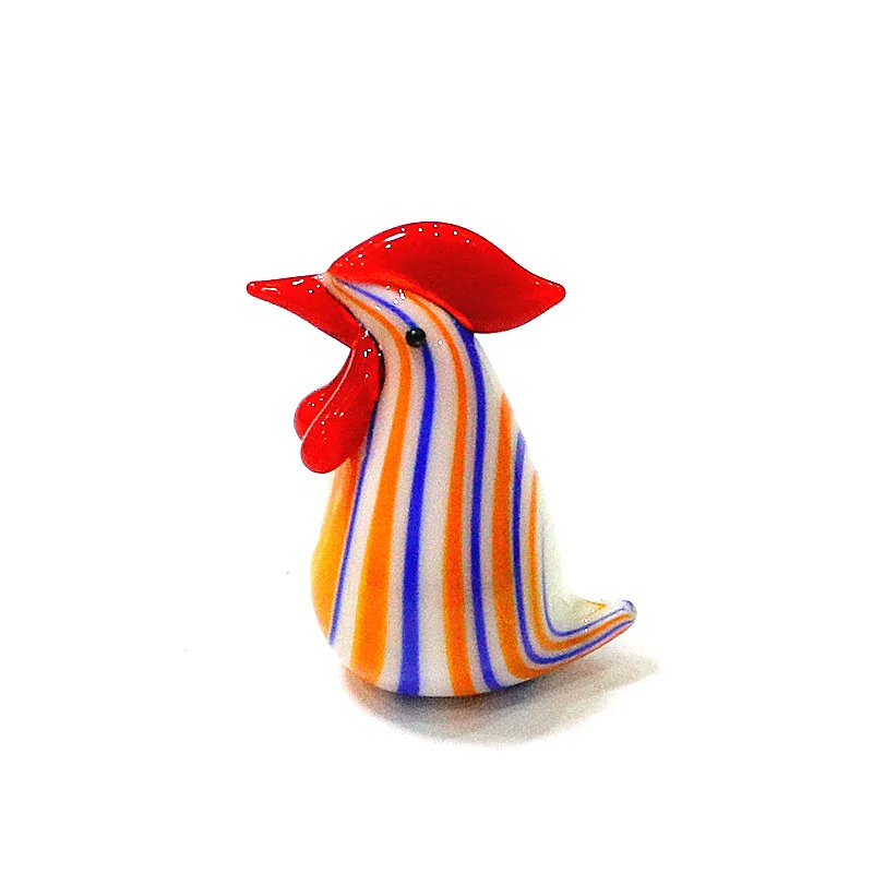 Мини-фигурки ручной работы стеклянные куриные поделки украшения разноцветный