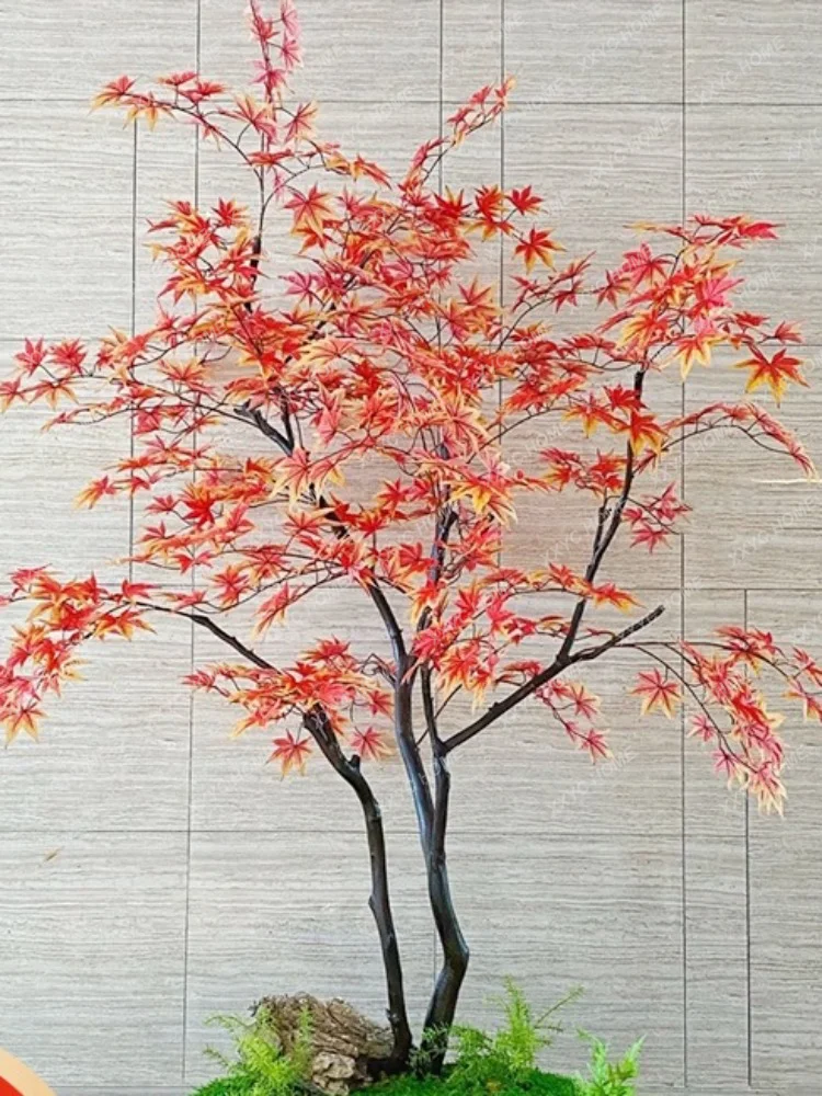 Искусственное зеленое кленовое дерево большой дизайн интерьера искусственные