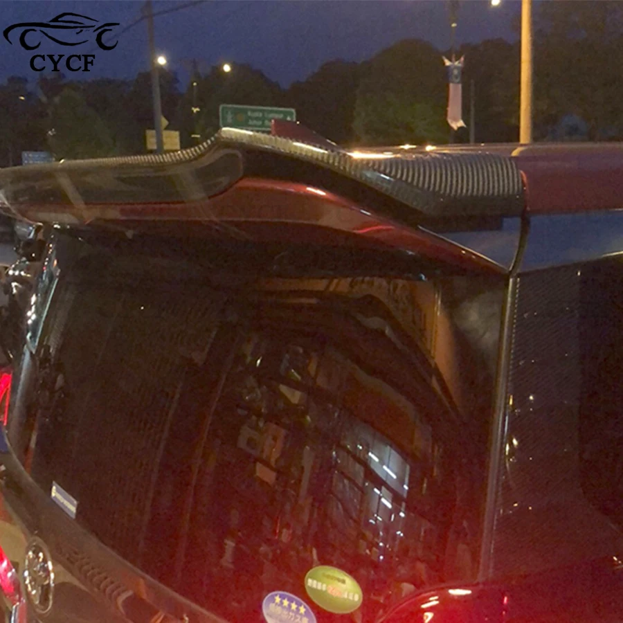 Высококачественный задний спойлер из настоящего углеродного волокна для Toyota Alpha