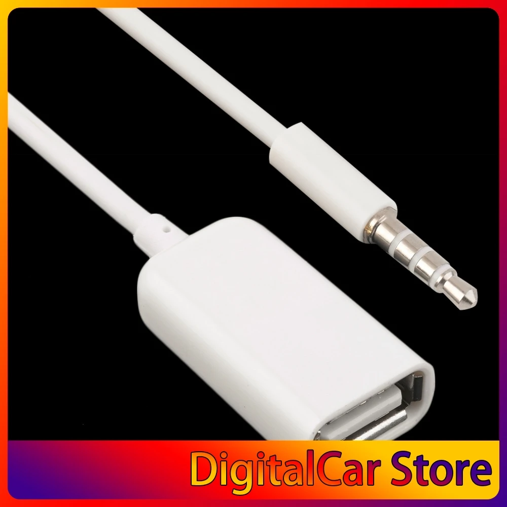 

1 PCS Fashion 3.5mm Male AUX Audio Plug Jack To USB usb extension cable 2.0 Converter Cord Cable Car MP3 wholesale Free Shiping