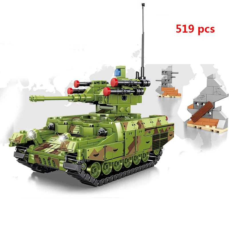 Военный танк бронированный автомобиль модель Второй мировой войны строительные