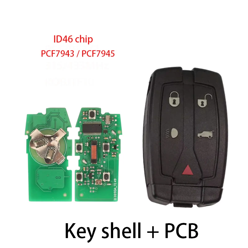 

5 кнопок 315 МГц/433 МГц ID46 PCF7943/PCF7945A чип автомобильный ключ дистанционный брелок печатная плата для Land Rover Freelander 2 Freelander2