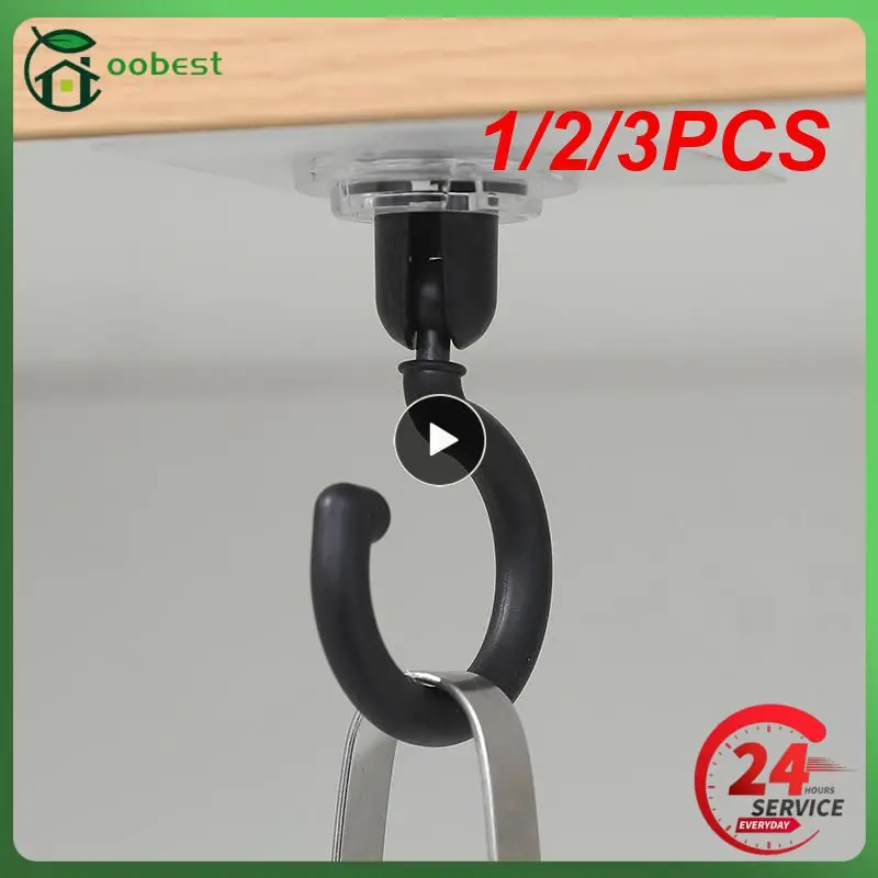 

1/2/3 шт., поворотный крючок на потолок