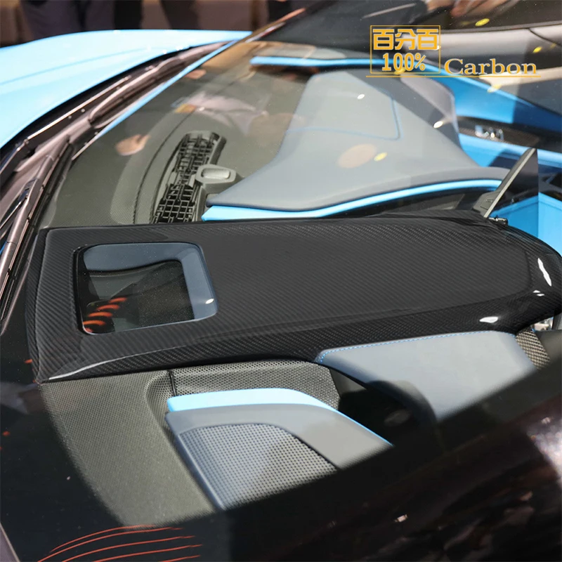 Консоль из углеродного волокна для Chevrolet Corvette C8 Stingray 2020-2023 верхняя отделка