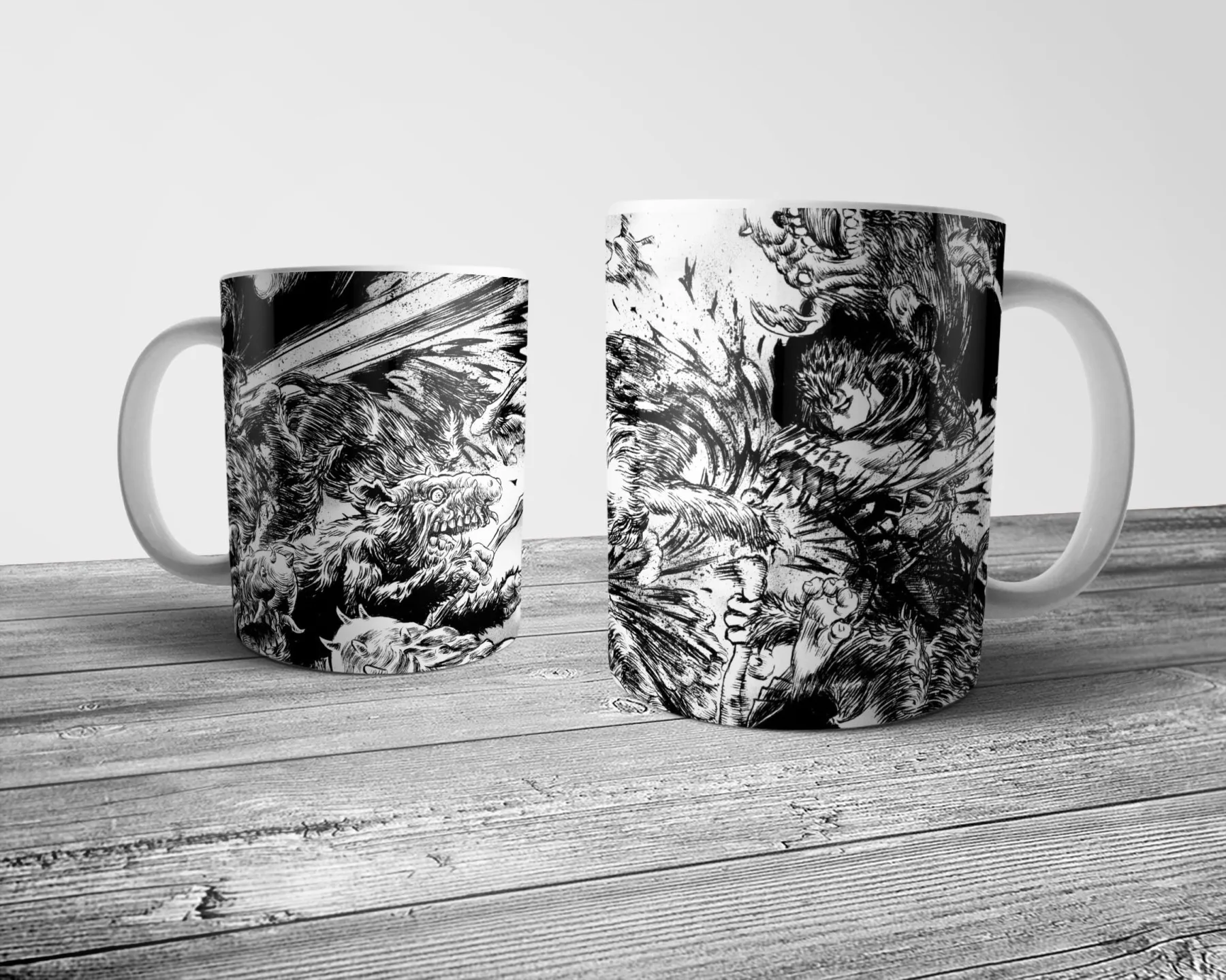 Кружка Pixxa Berserk модель чашки 3 чашка для молока кофе чая фарфоровый подарок|Кружки|